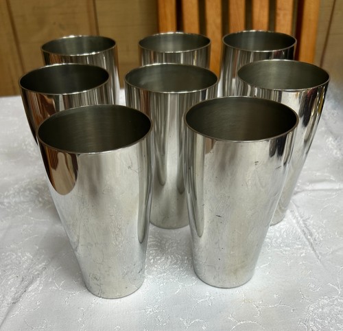 Set eight pewter mint - set,