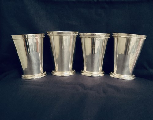 Four silver plated - silver, julep